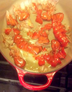 Crush and brown lobster tails